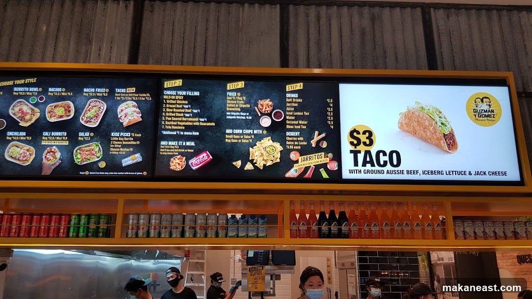 Guzman Y Gomez Menu
