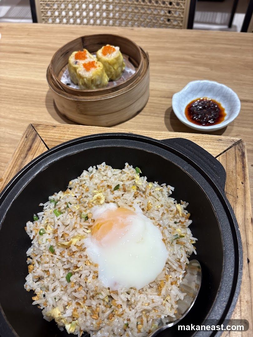 Fried Rice with Egg and Dim Sum
