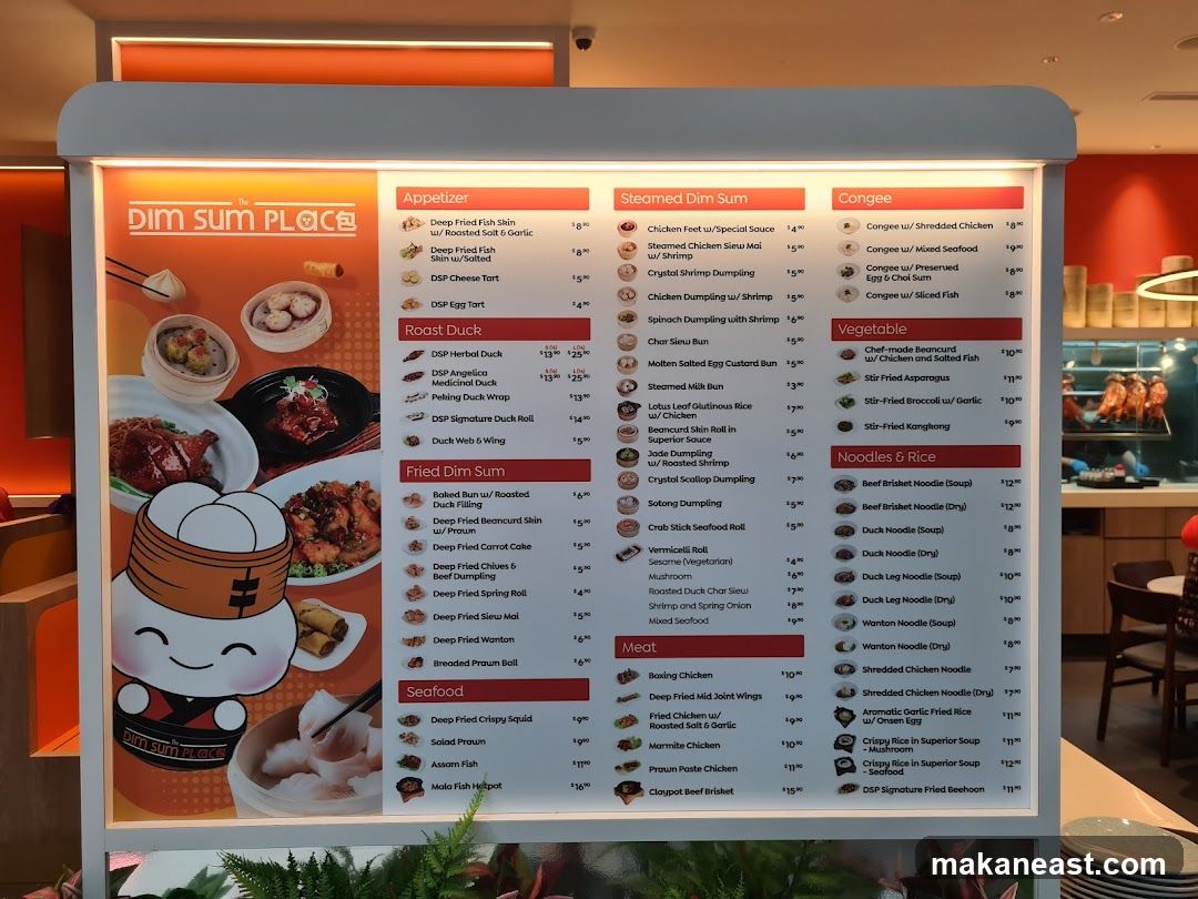 The Dim Sum Place Menu