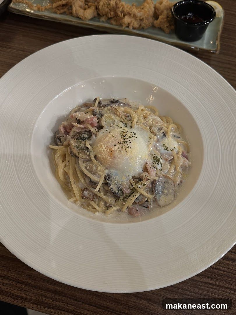 Spaghetti Carbonara with Egg
