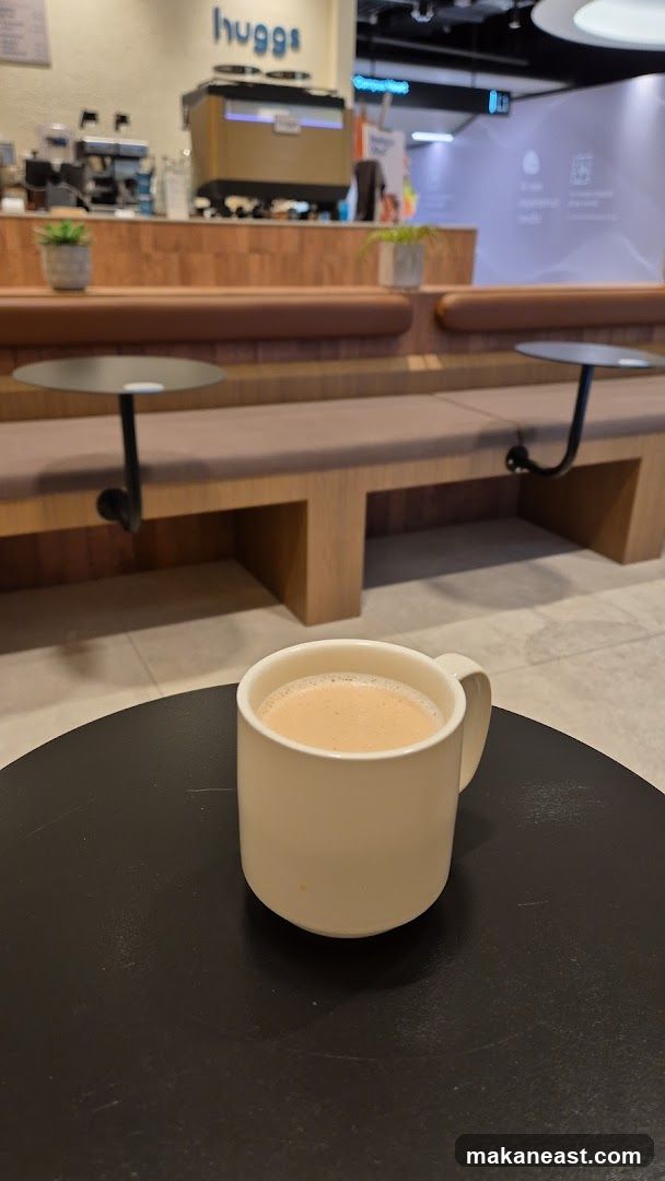 Coffee cup on table in cafe