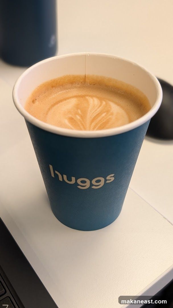 Coffee cup with latte art