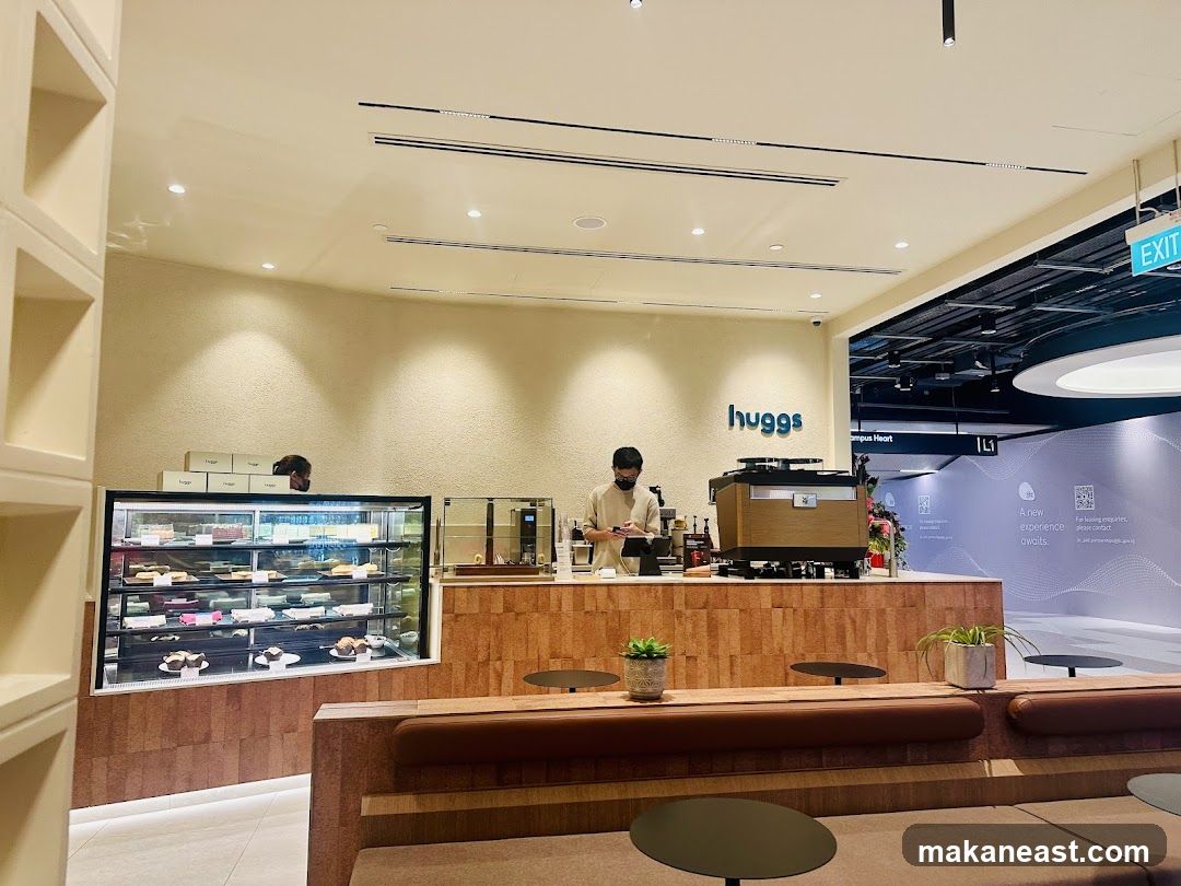 Cafe Interior with Desserts and Coffee Machine