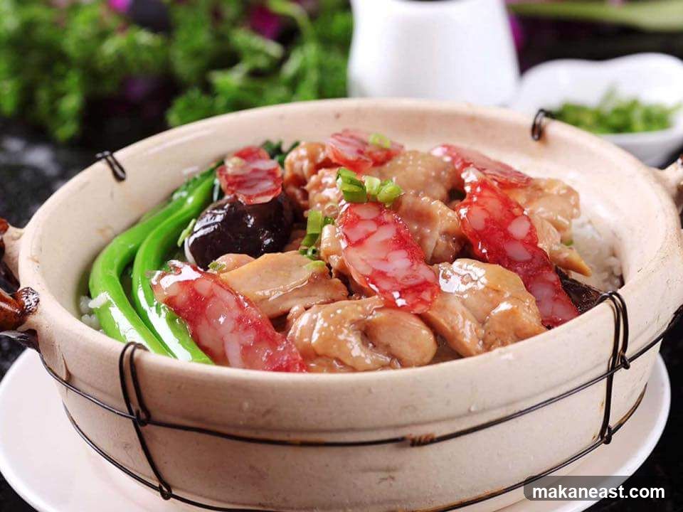 Claypot Rice with Chicken and Chinese Sausage