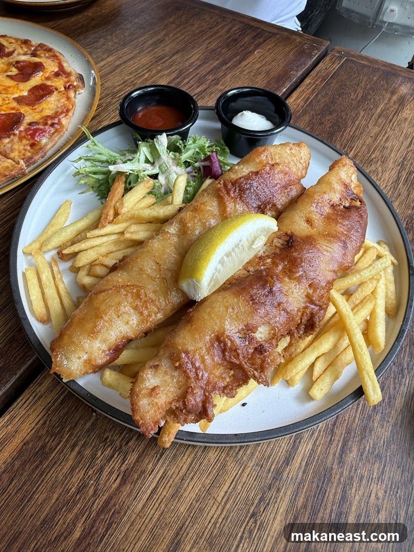 Fish and Chips with Pizza