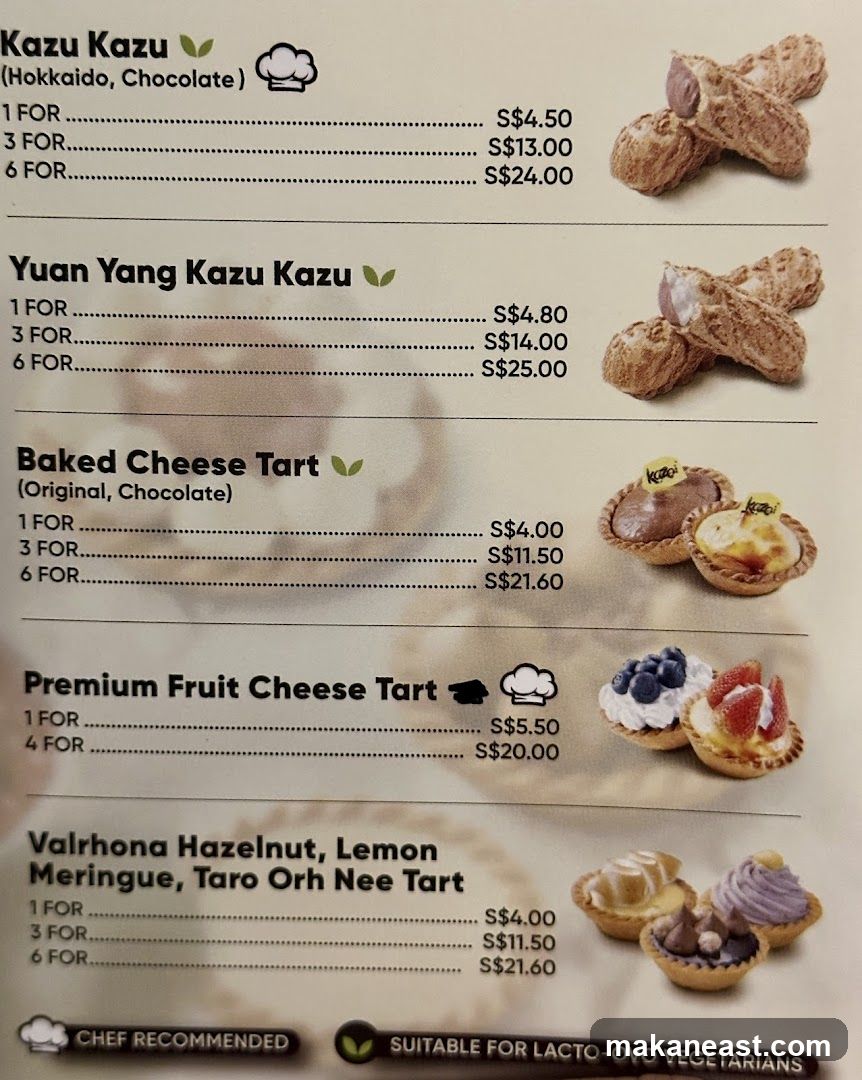 Dessert Menu