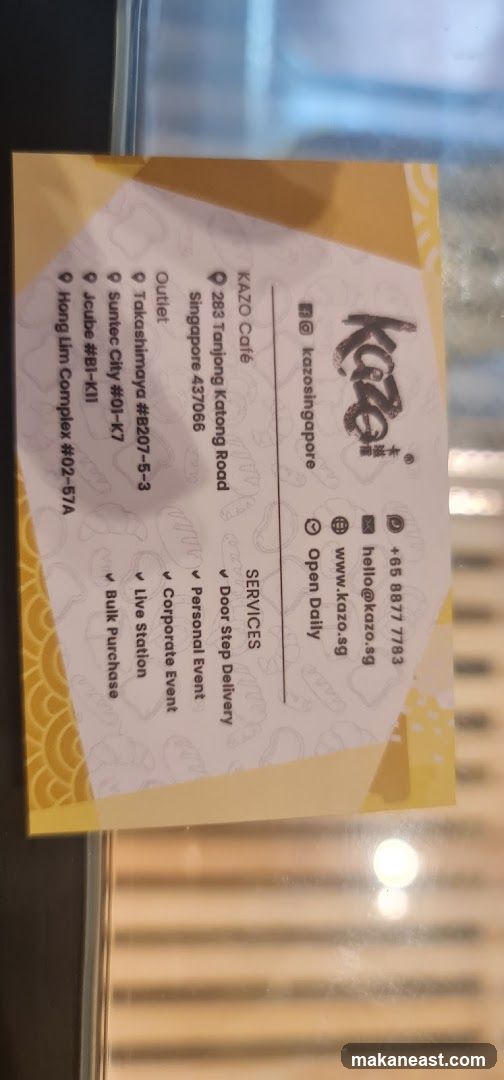 Kazo Cafe Business Card