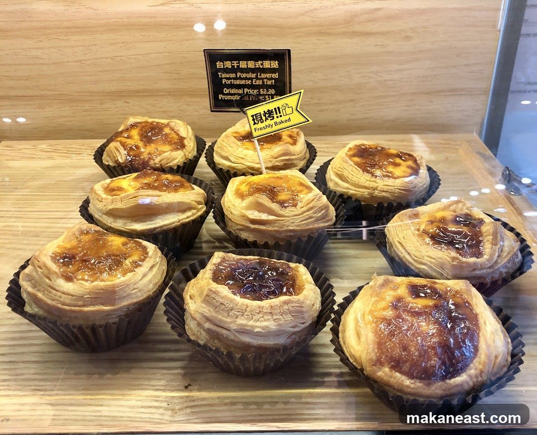 Layered Portuguese Egg Tarts