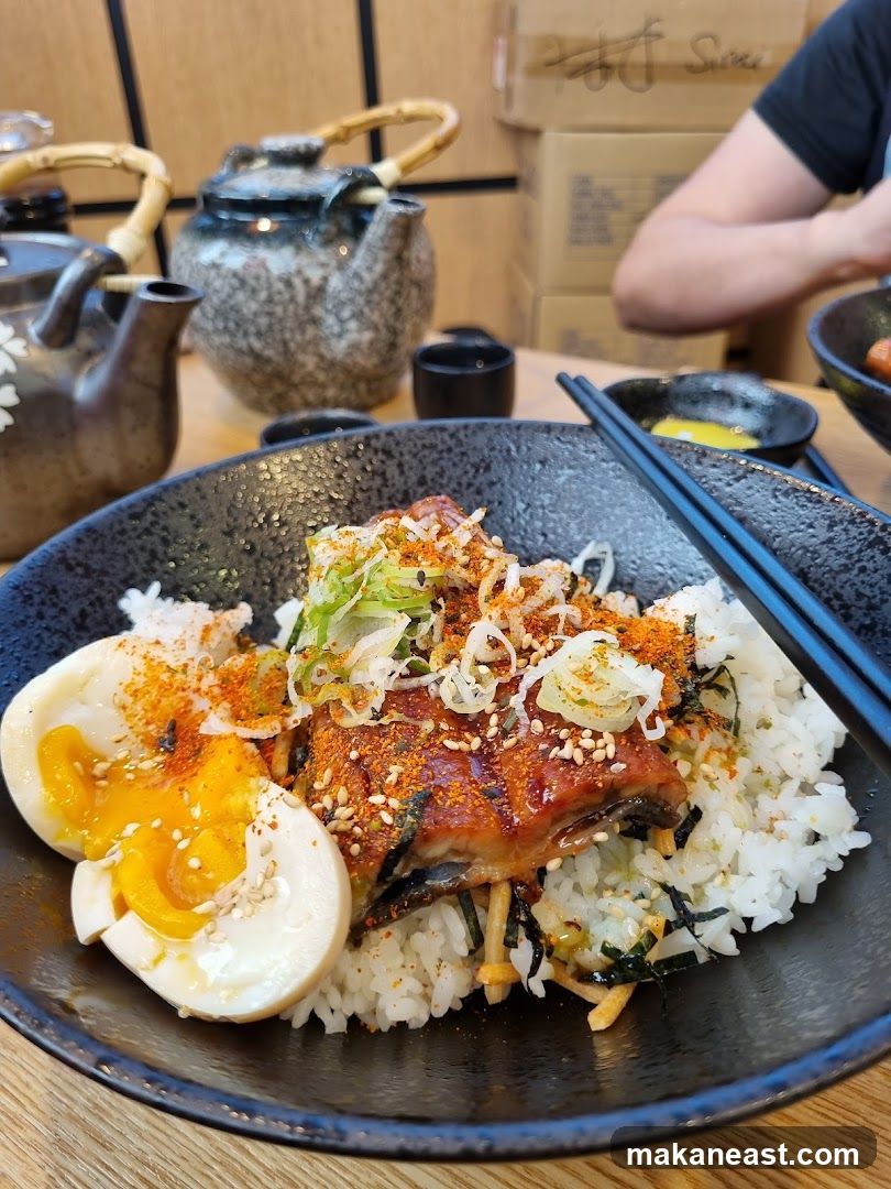 Unagi Donburi with Soft-Boiled Egg