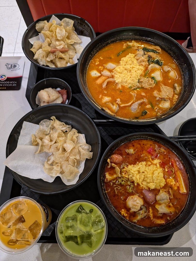 Noodle Soup and Drinks