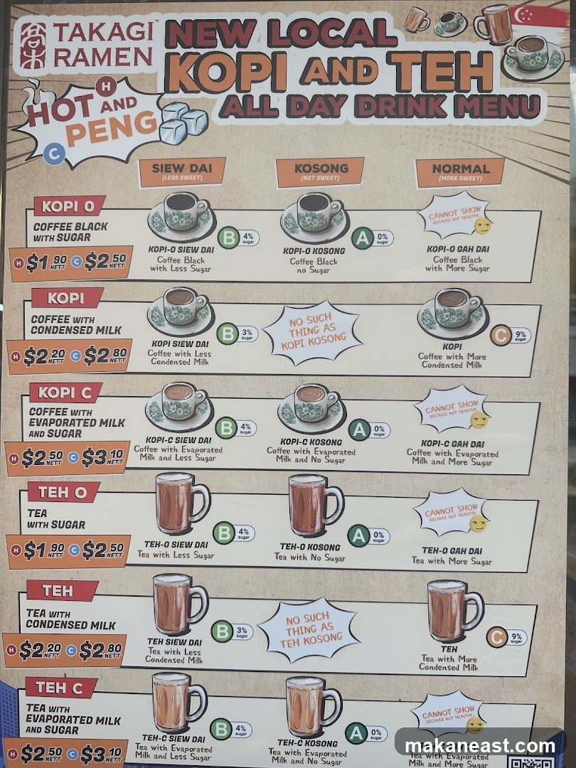 NEW LOCAL KOPI AND TEH ALL DAY DRINK MENU