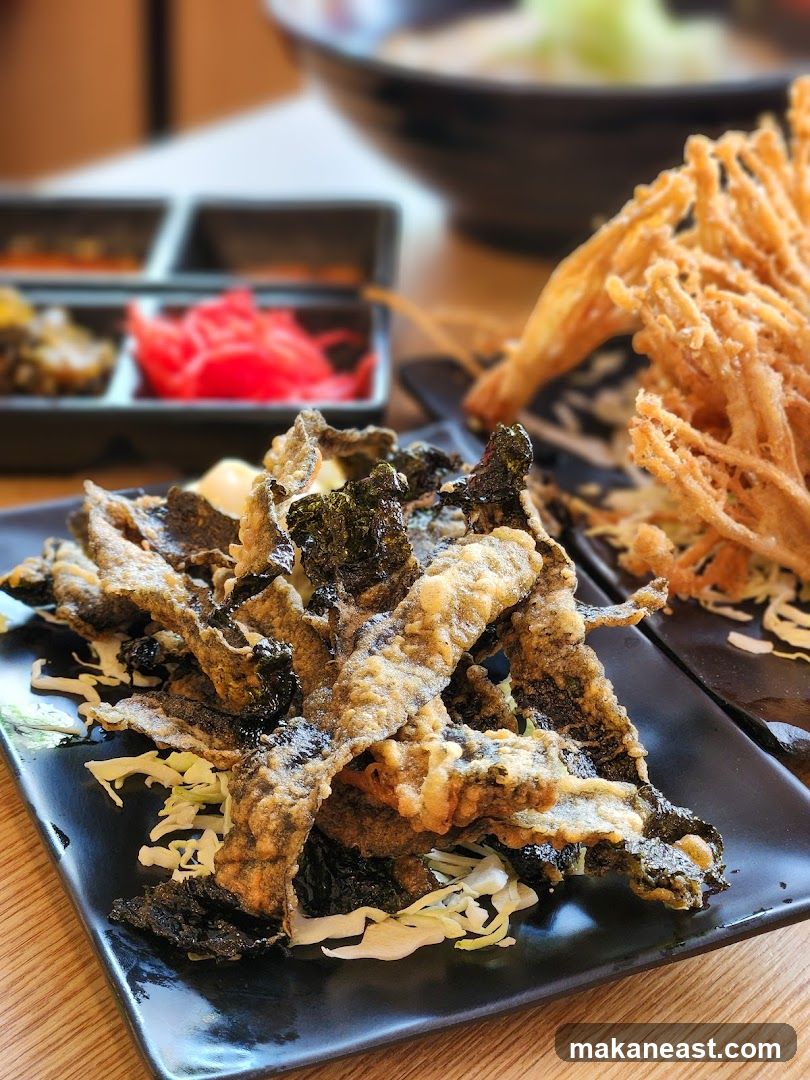 Crispy Seaweed and Enoki Mushroom Appetizers