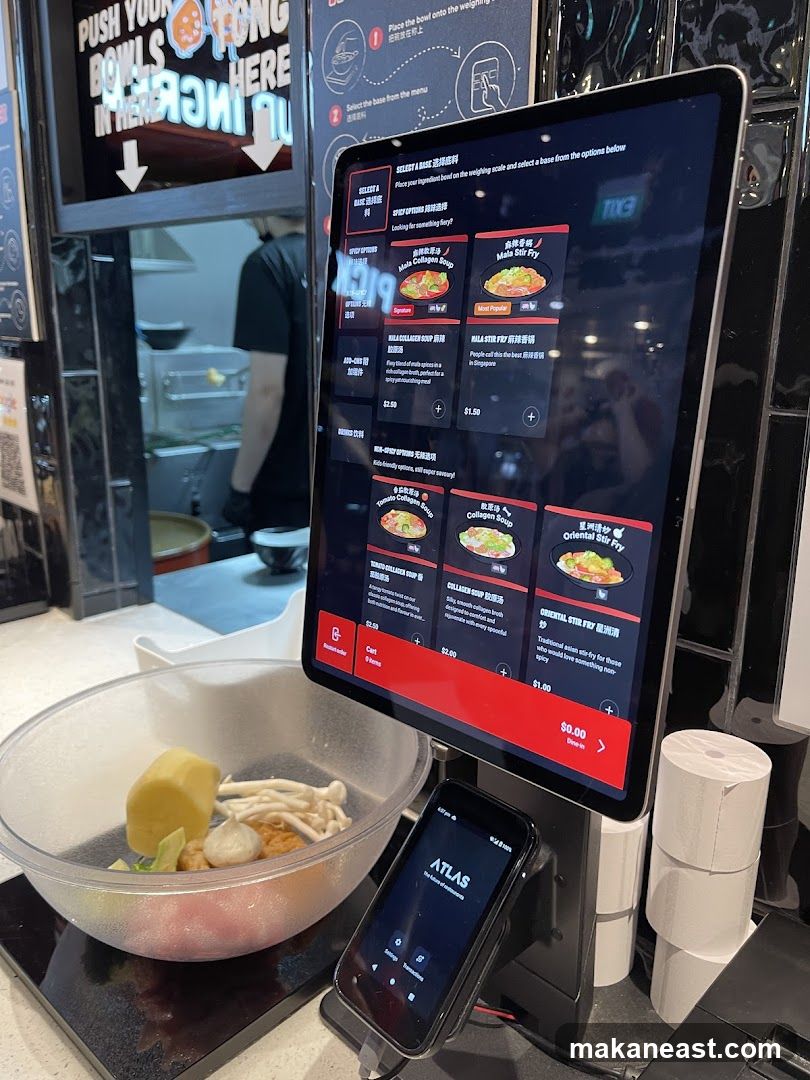Self-service food ordering station