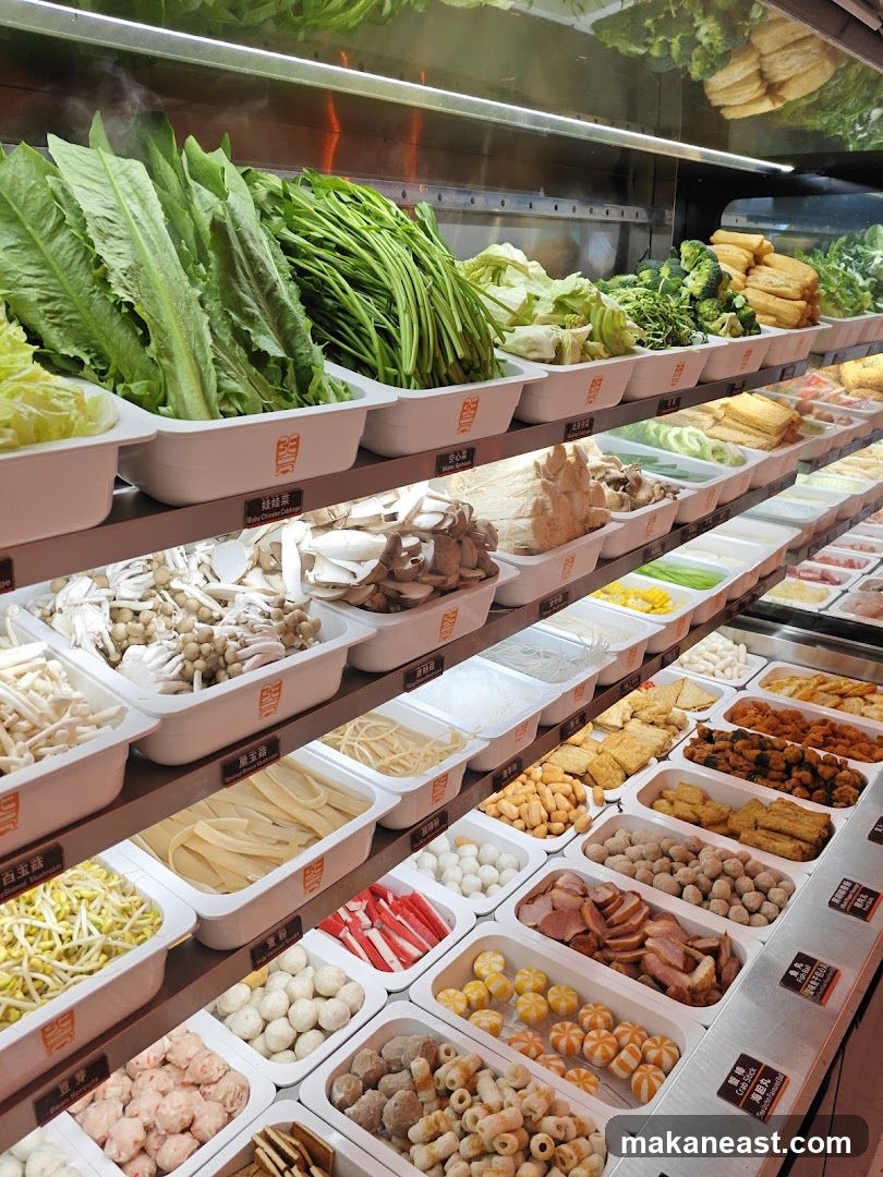 Hot Pot Ingredients Display