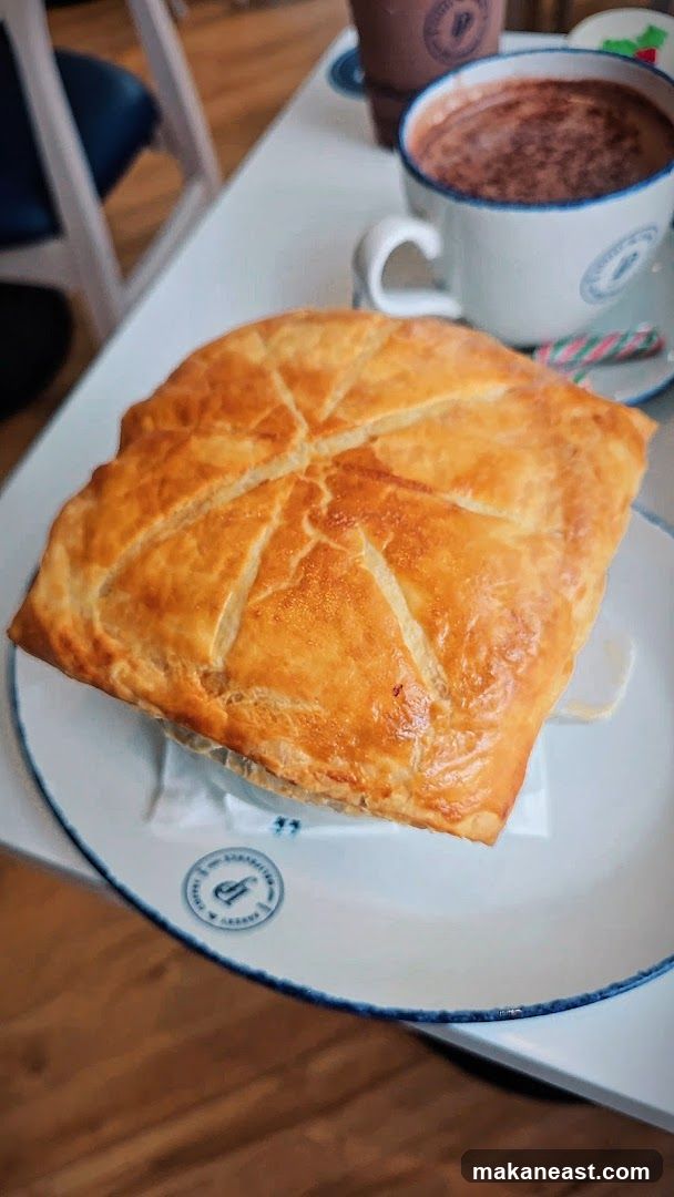Savory Pie and Hot Chocolate