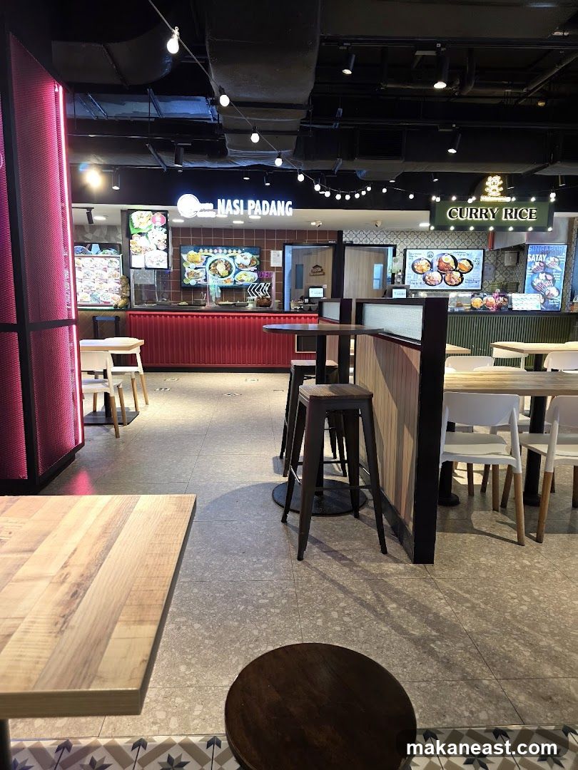 Food court with Nasi Padang and Curry Rice stalls