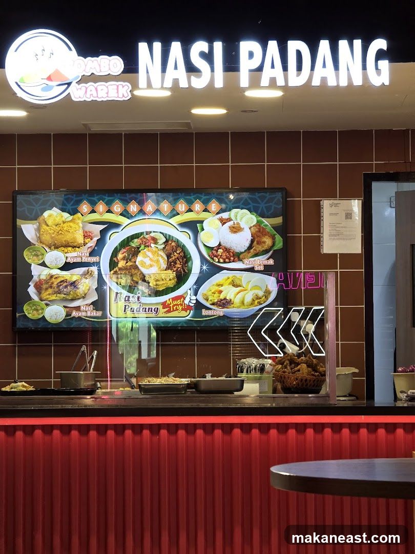 Nasi Padang Restaurant Display