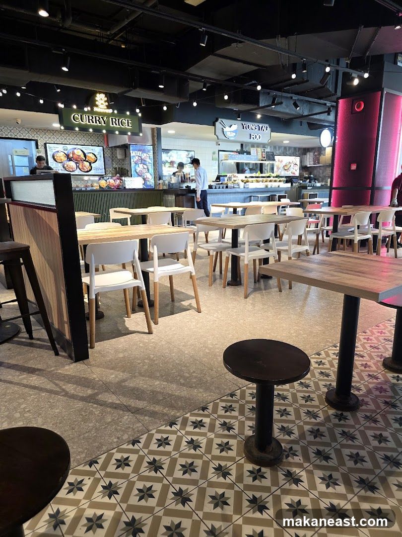 Food court seating area