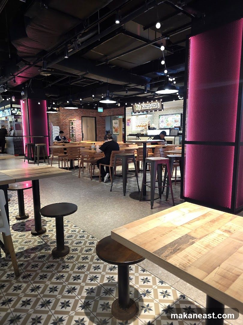 Food court seating area