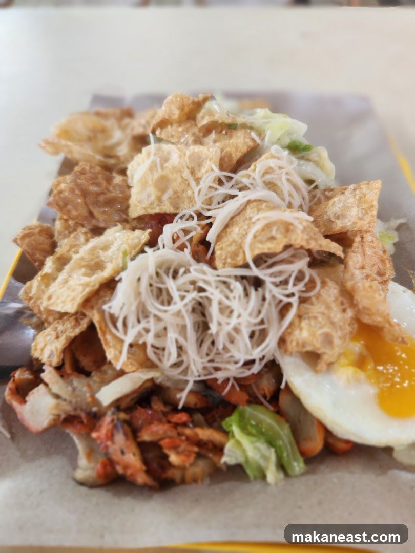 Noodles with Fried Tofu Skin and Egg