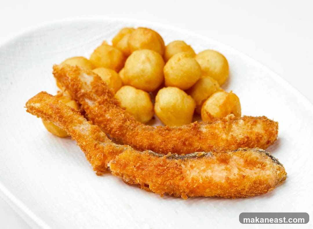 Fried Fish and Potato Balls