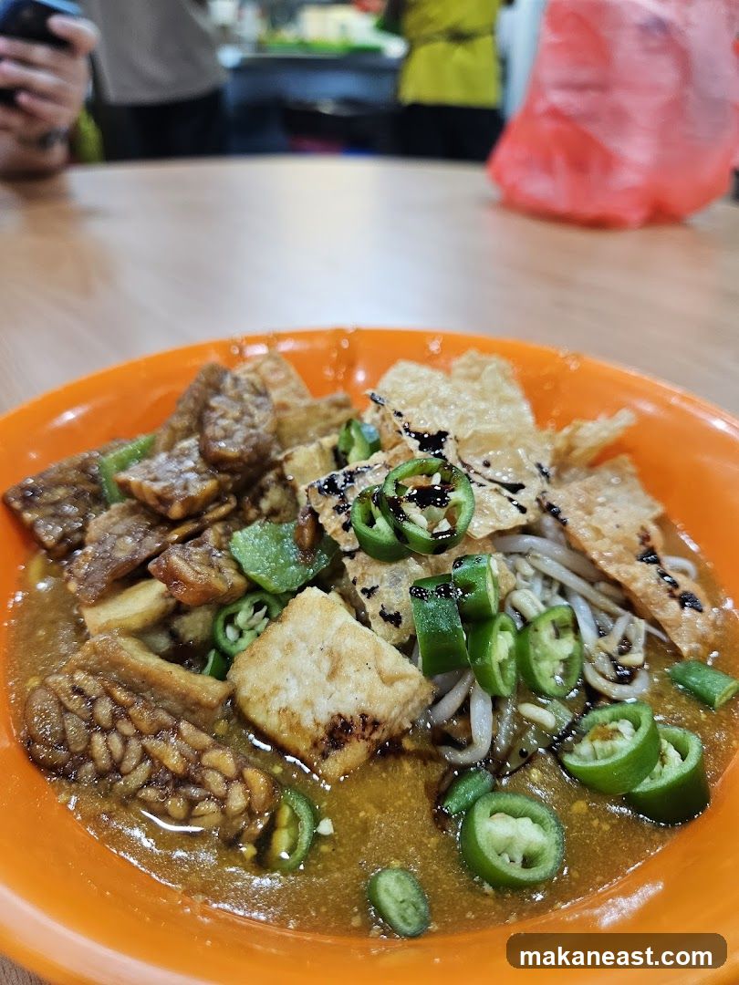 Noodle Dish with Tempeh and Tofu