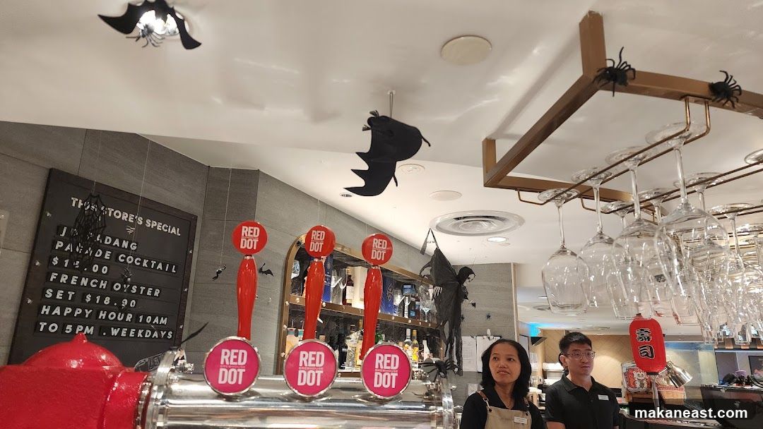 Bar with Halloween Decorations