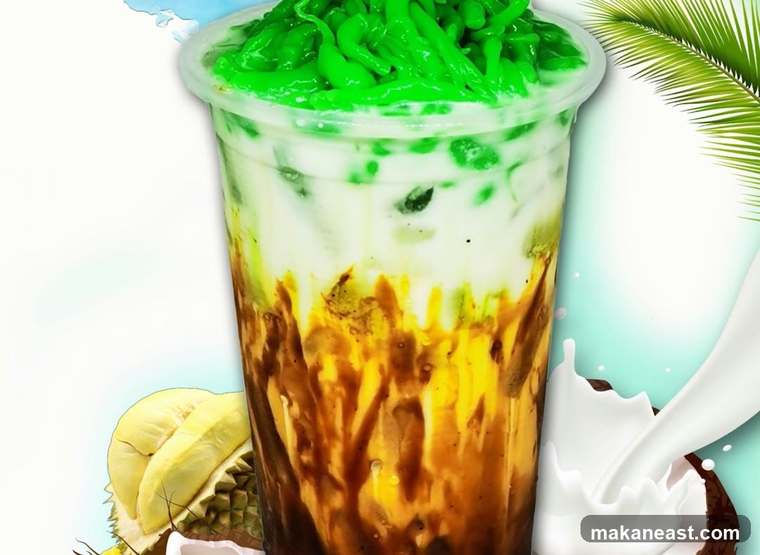 Cendol Drink with Durian and Coconut