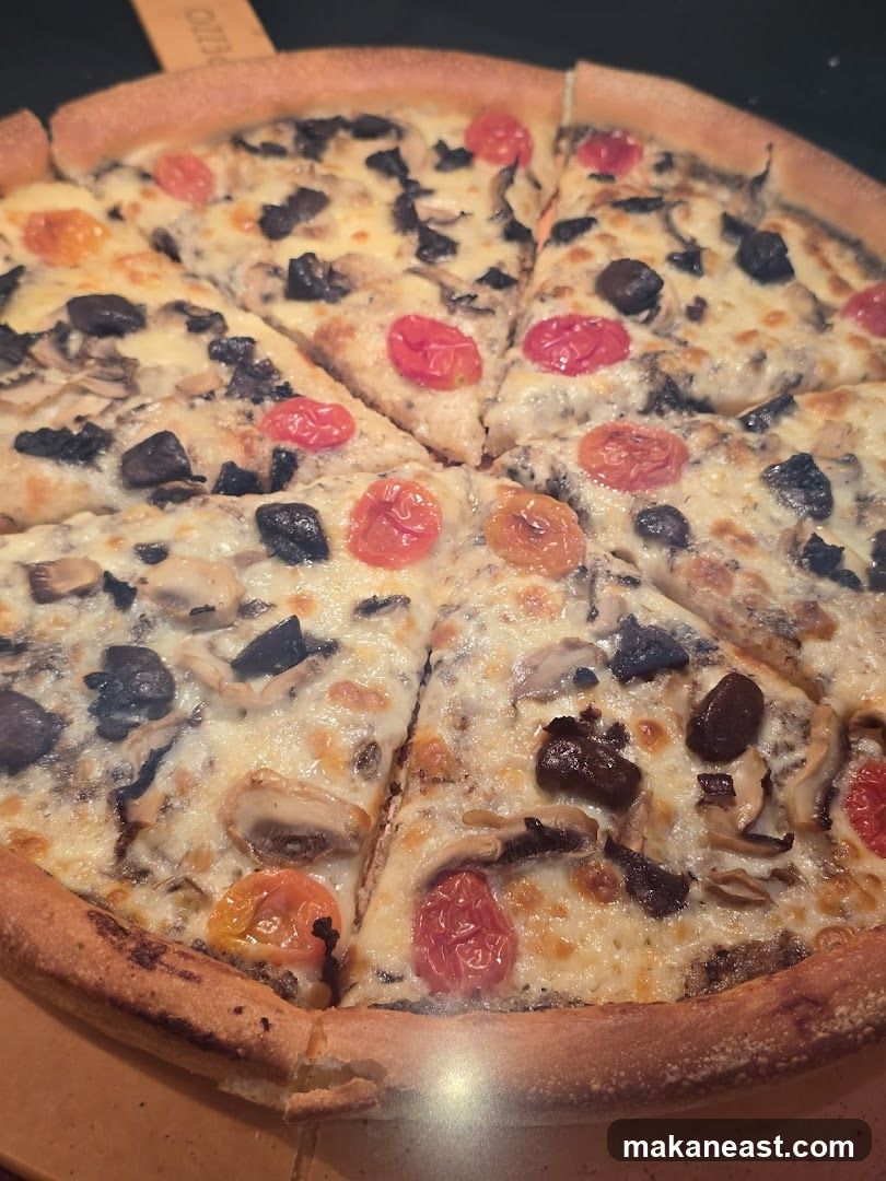 Mushroom and Cherry Tomato Pizza
