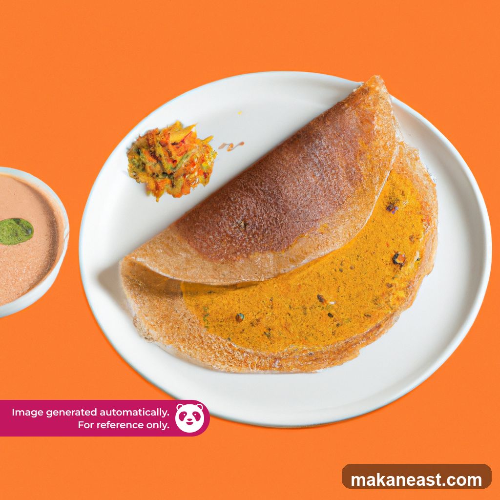 Dosa with Chutney and Sambar