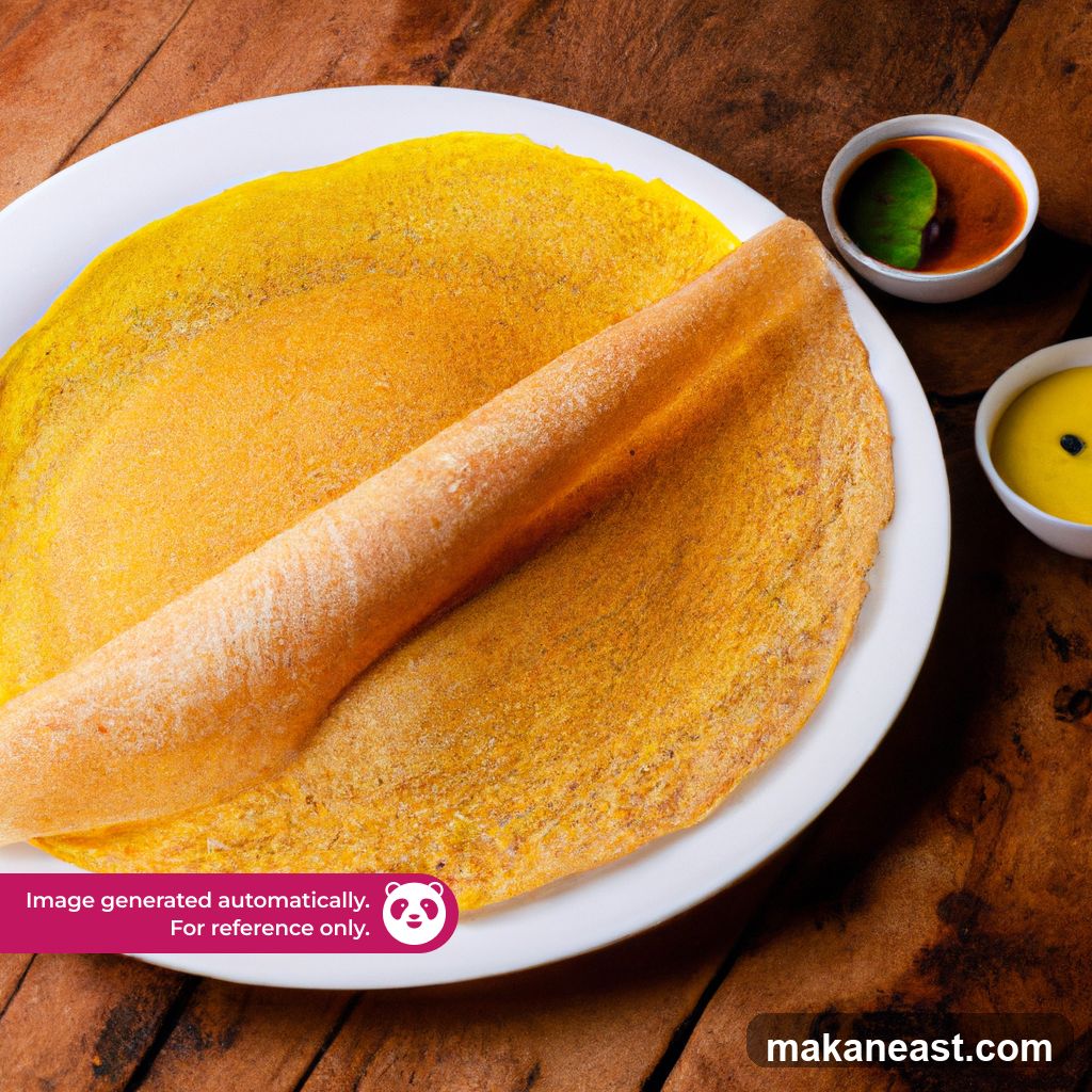 Dosa with Sambar and Chutney