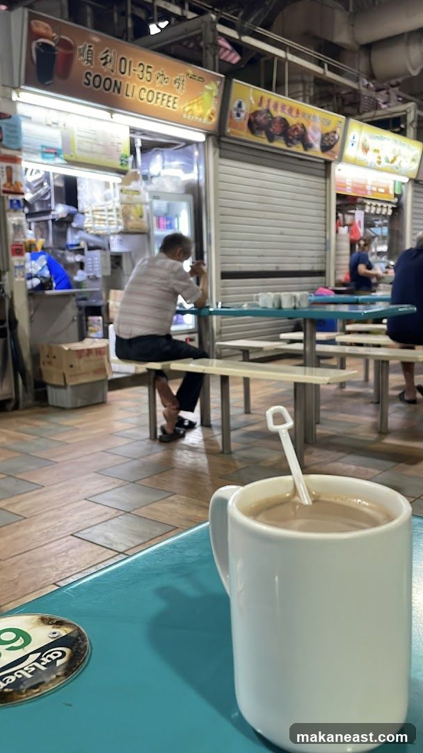 Coffee stall with customer