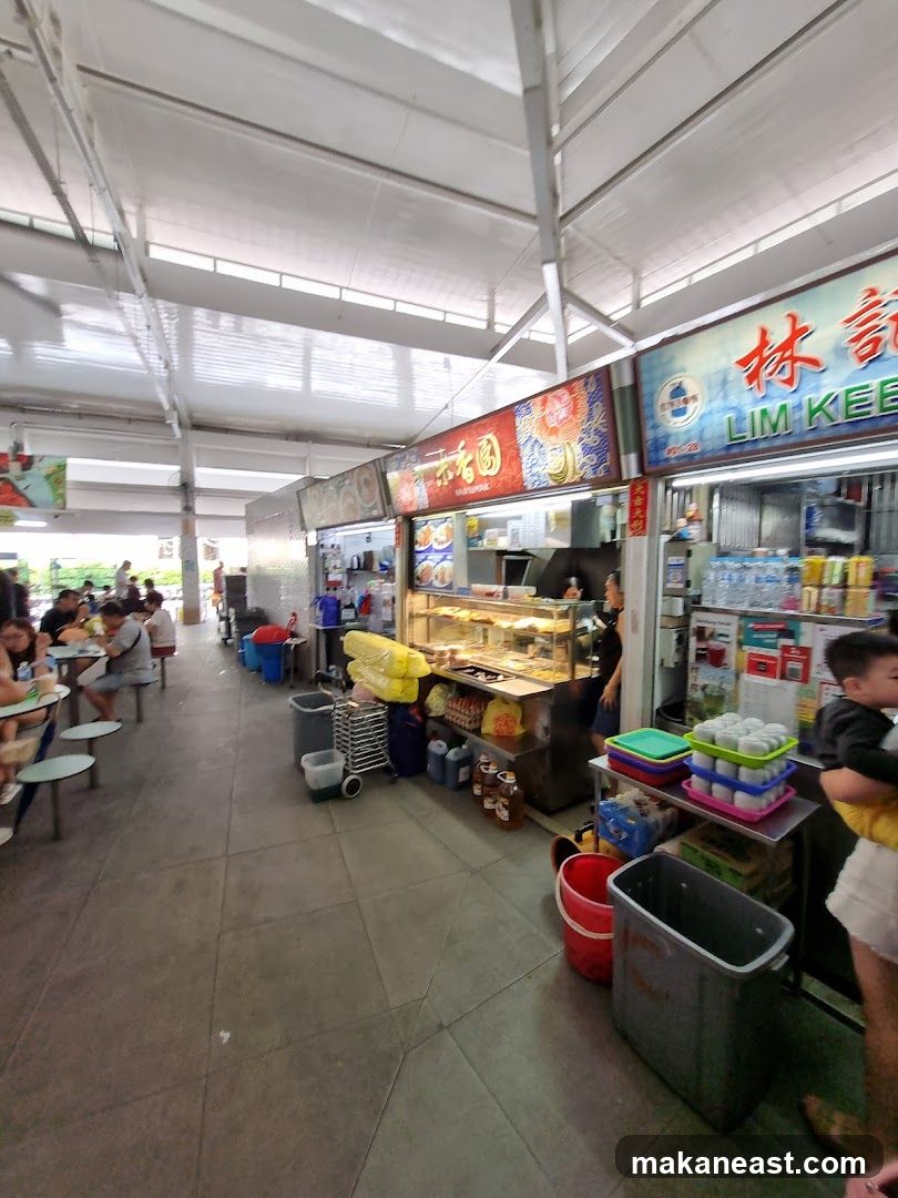 Food stalls in a hawker center