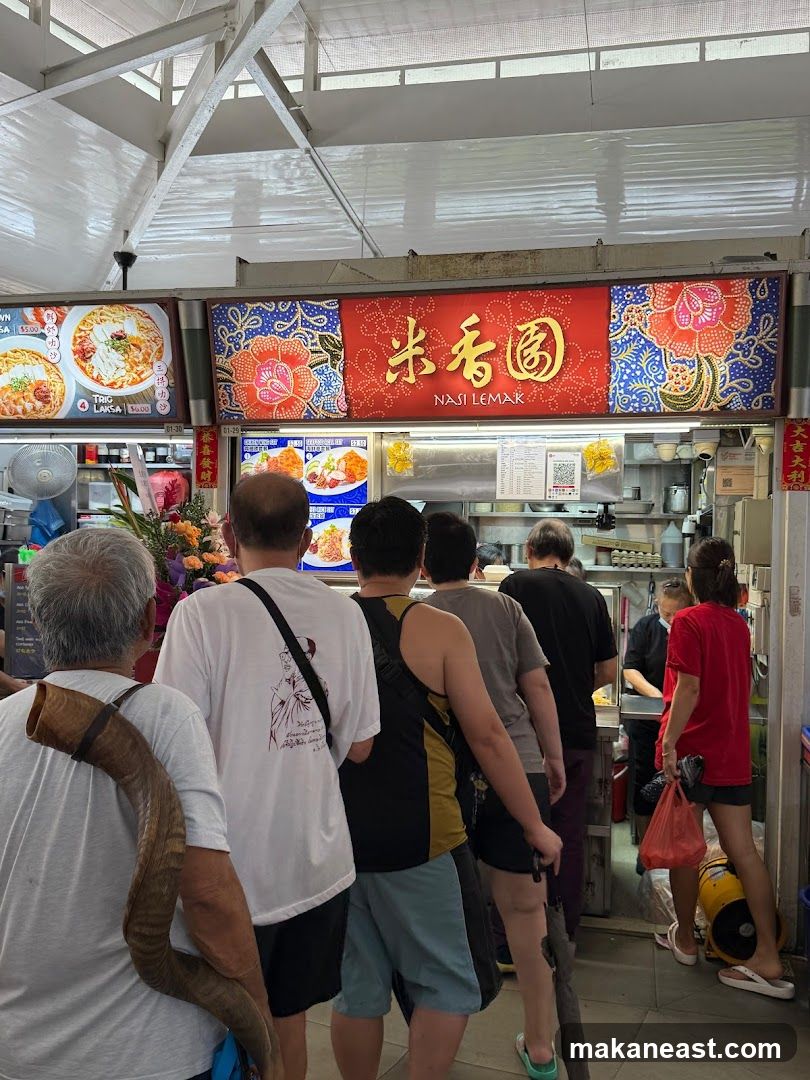 Food Stall with Nasi Lemak Sign