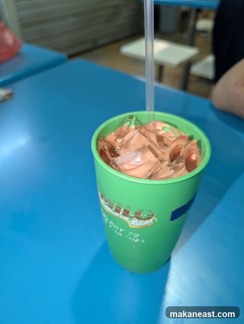 Iced Drink in Green Cup