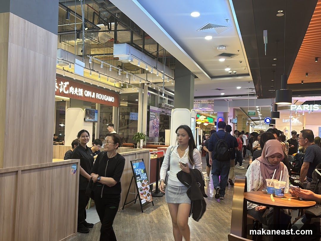 Food court with diners