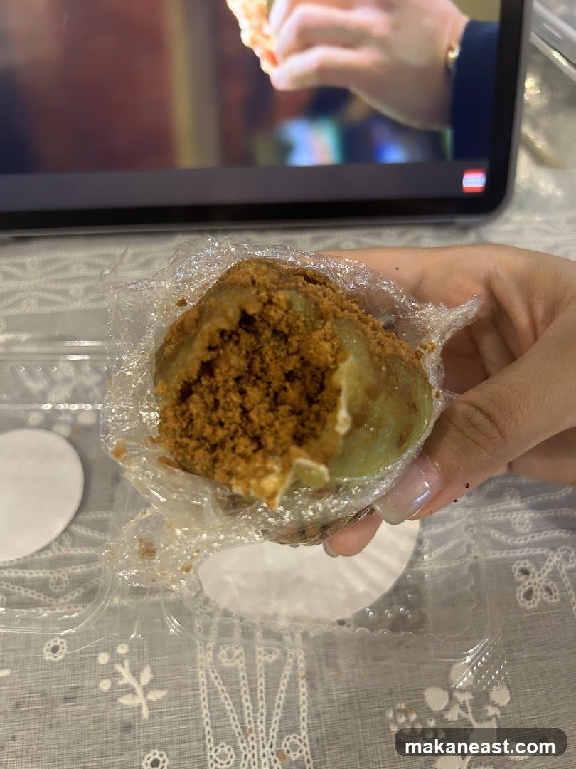 Close-up of a mochi dessert