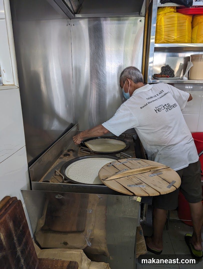 Man cooking crepes