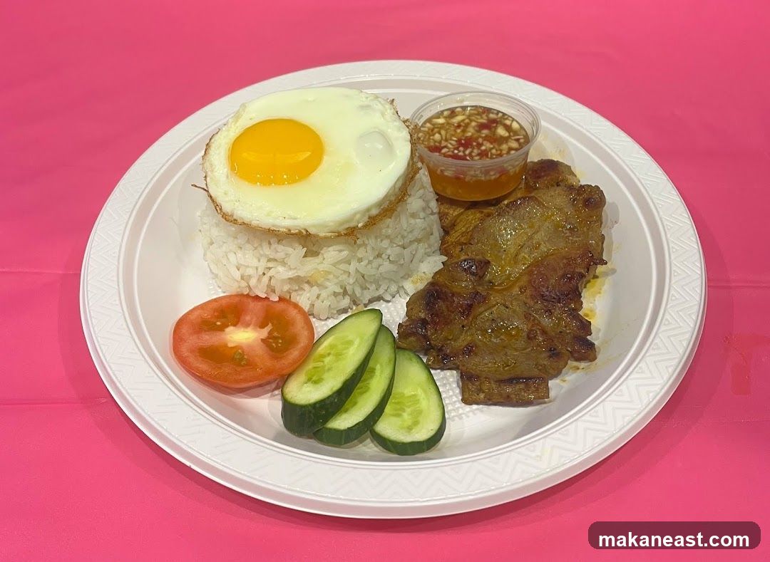 Grilled Pork with Rice and Egg