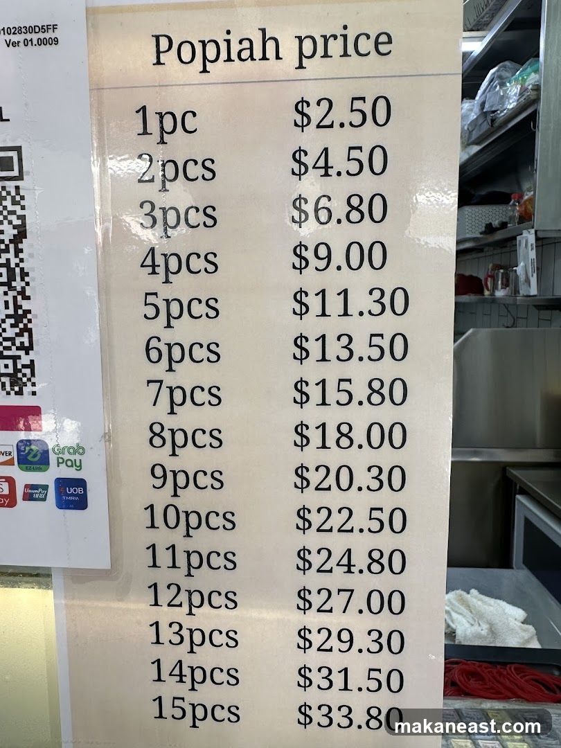 Popiah price