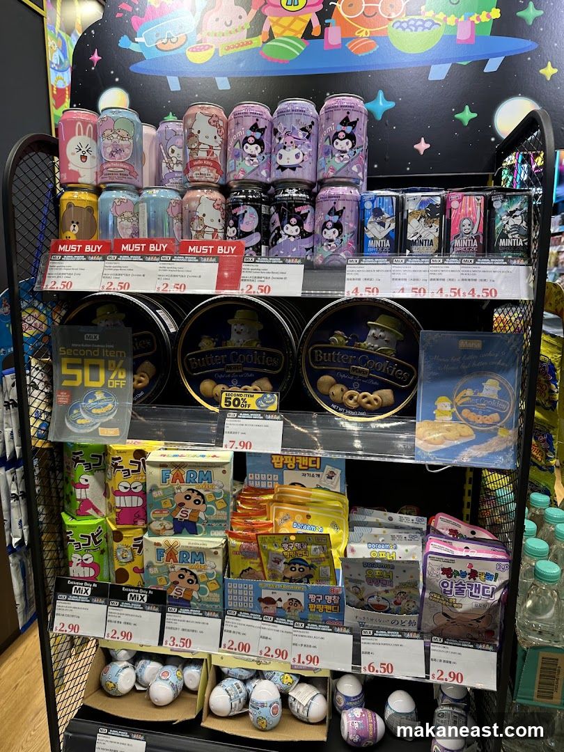 Assortment of Candies and Snacks