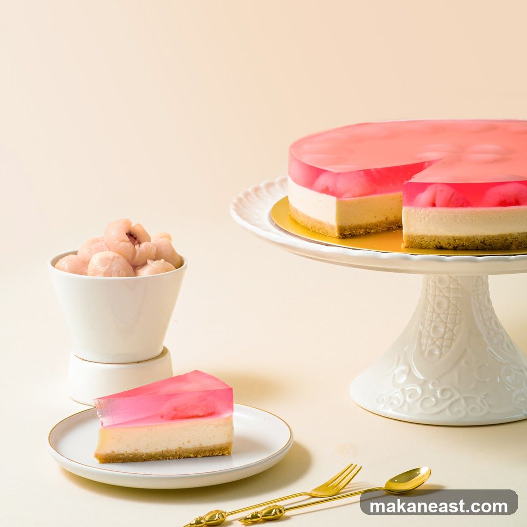 Lychee Jelly Cheesecake