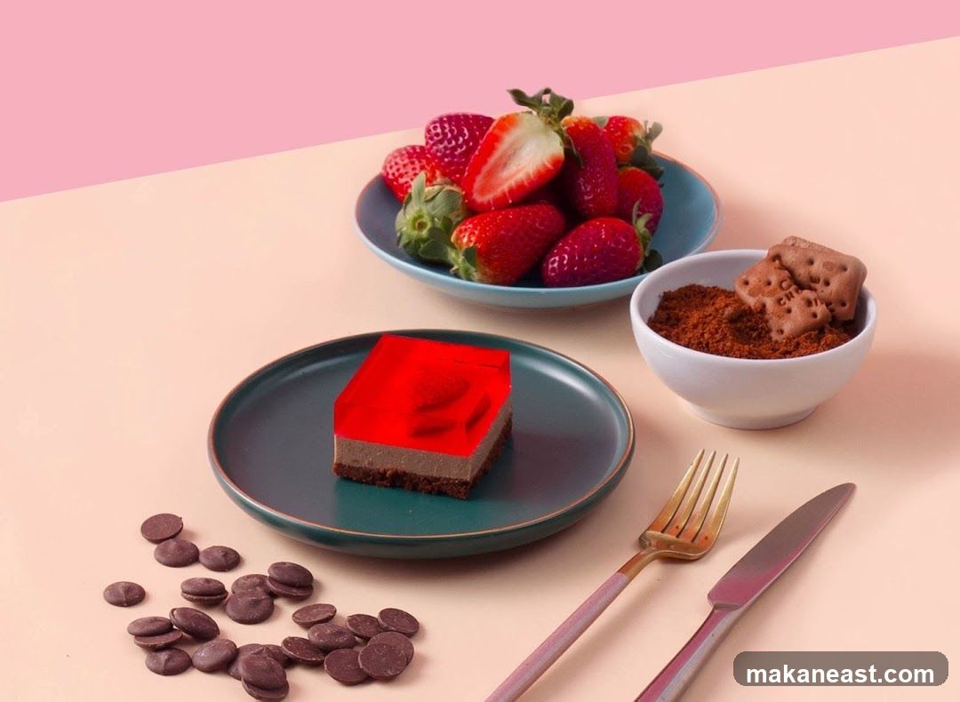 Dessert with Strawberries and Chocolate