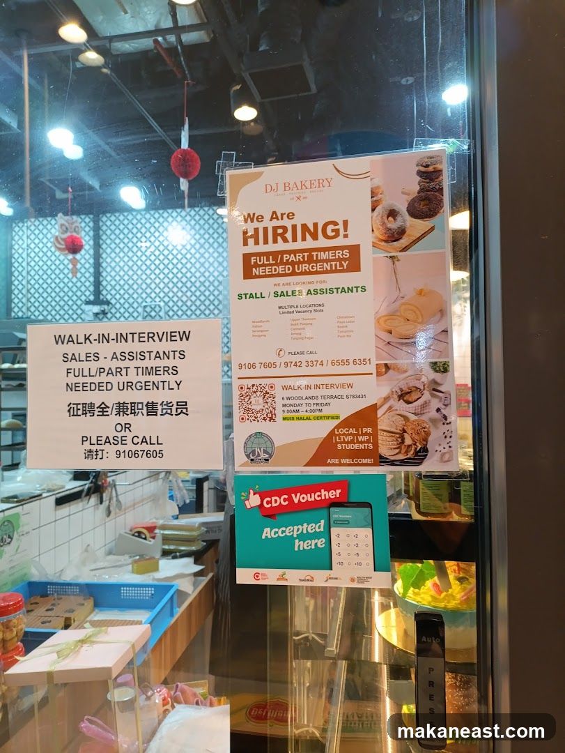 DJ Bakery Hiring Poster