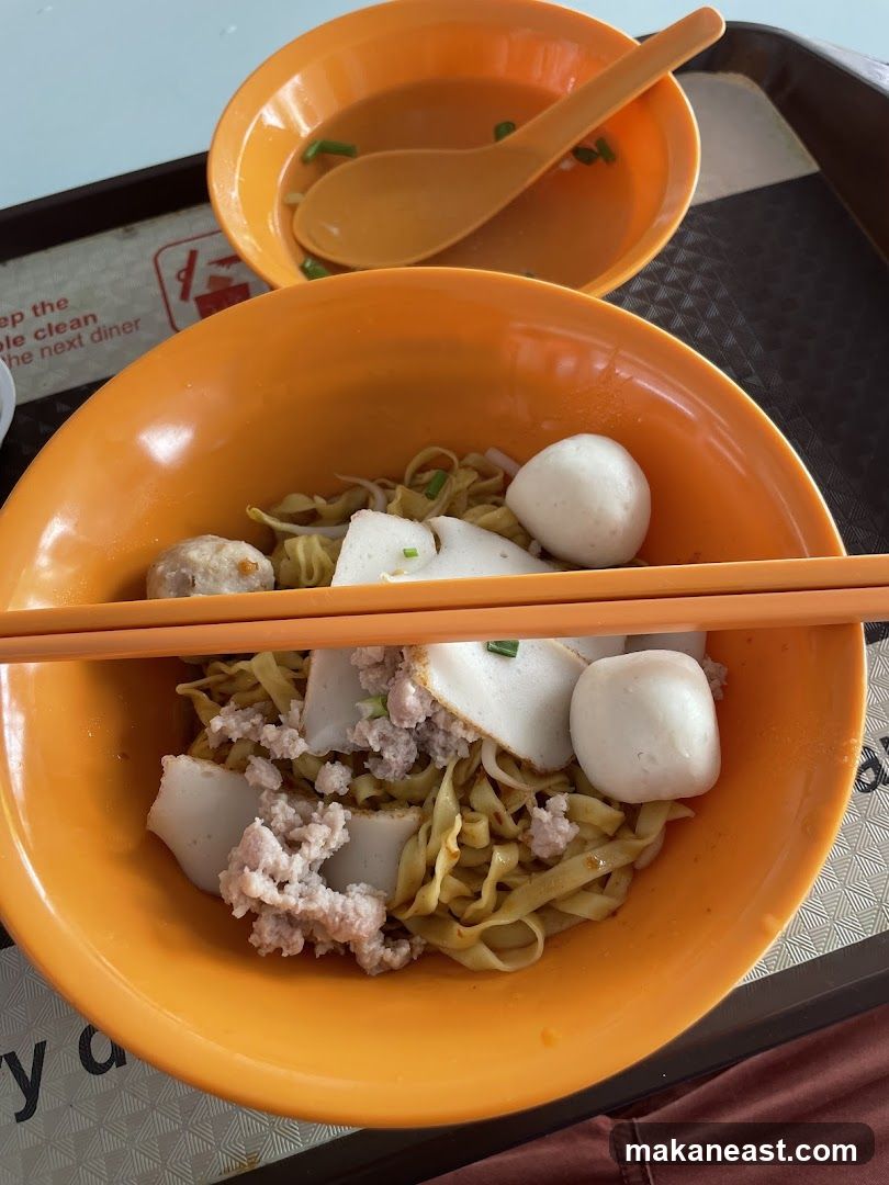 Noodles with Fish Balls and Minced Pork