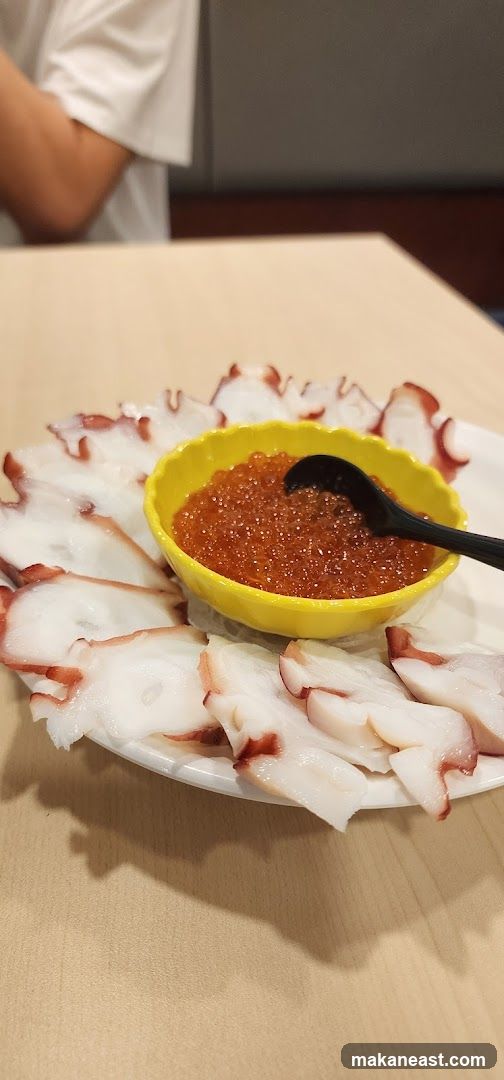 Octopus Sashimi with Ikura