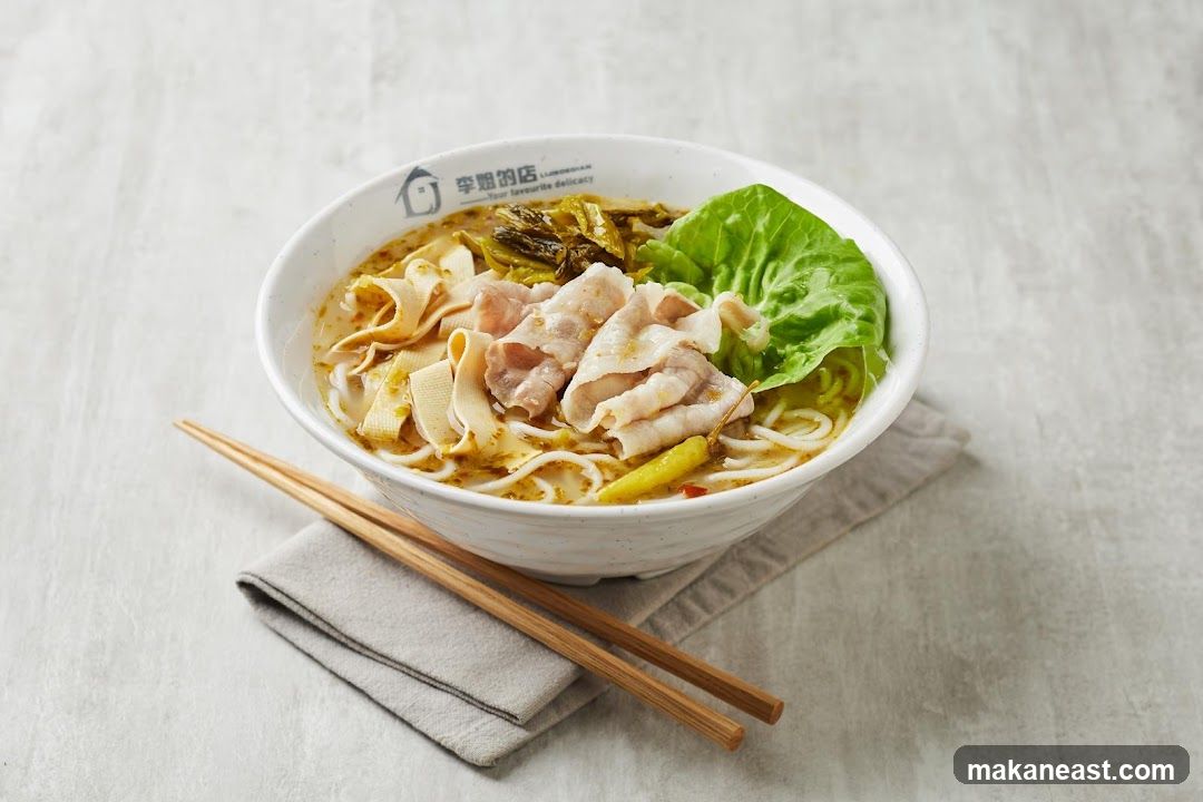 Noodle Soup with Pork and Vegetables