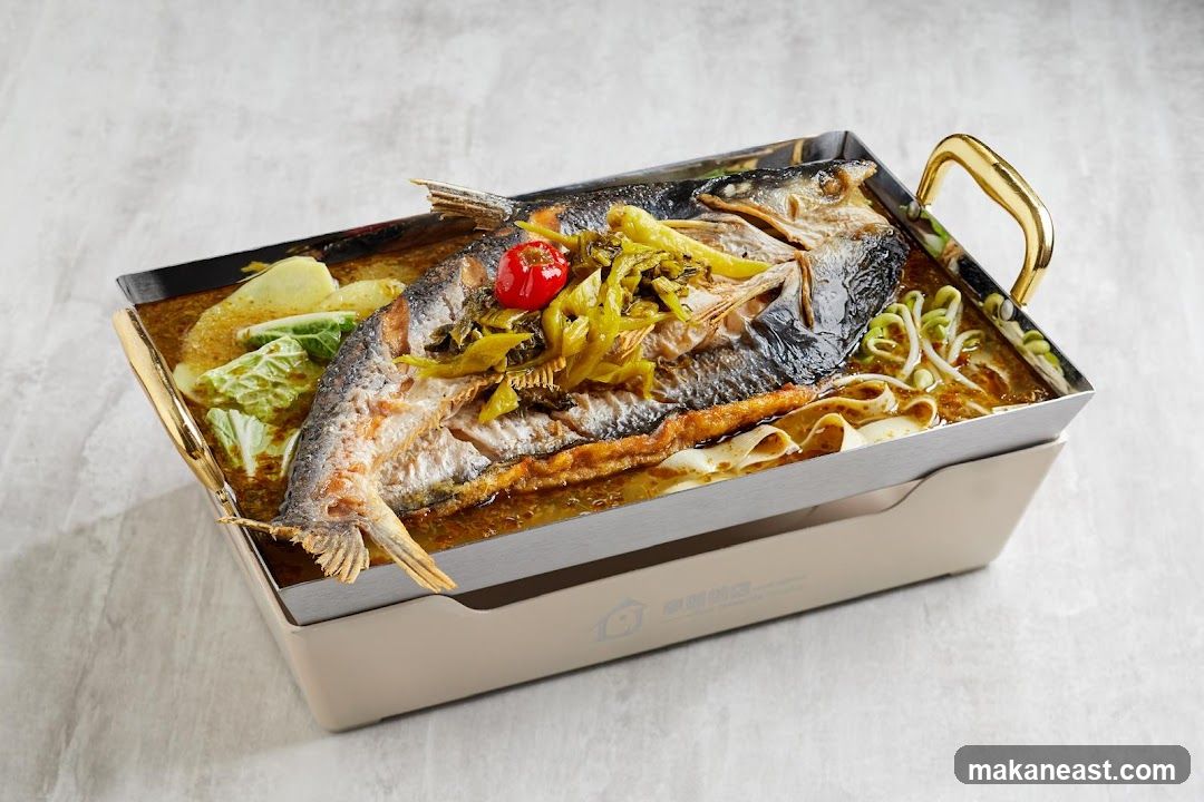 Fish Dish with Noodles and Vegetables