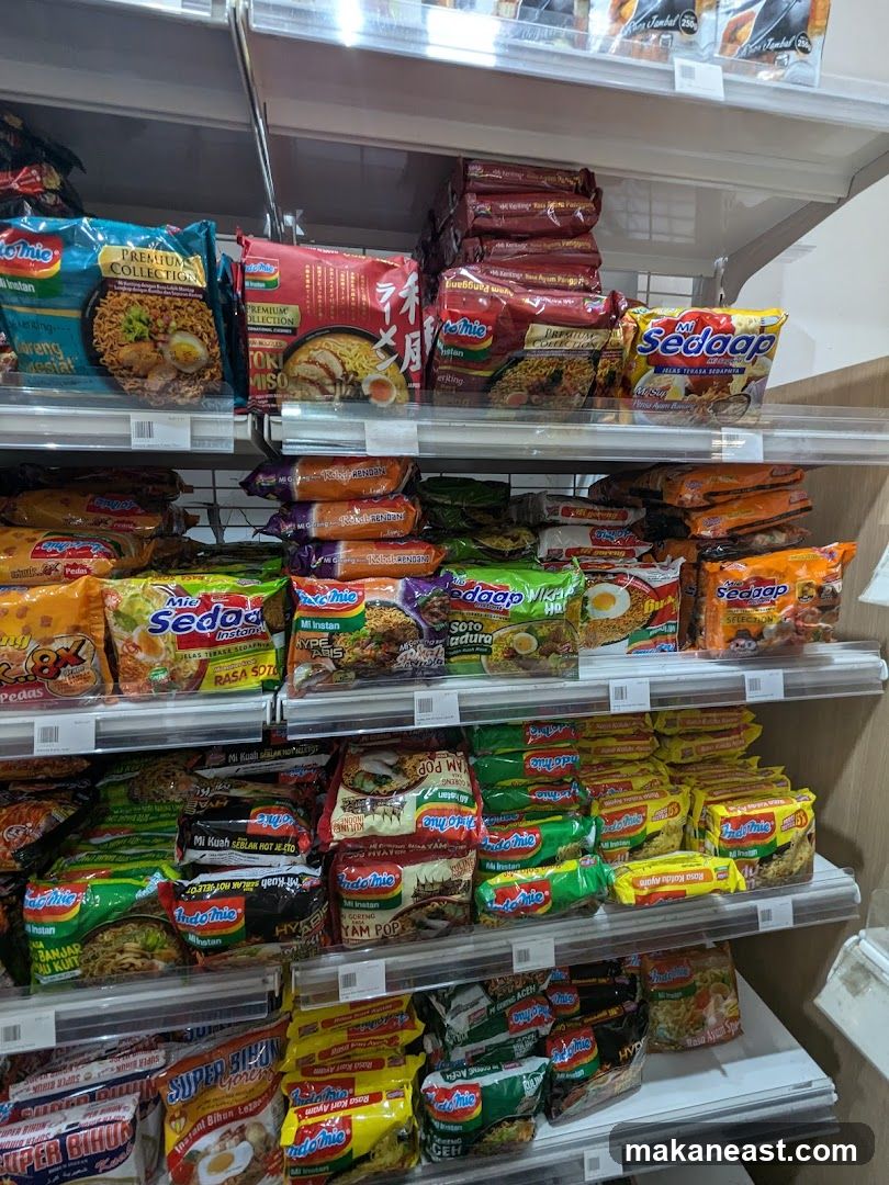 Instant Noodles on Shelves