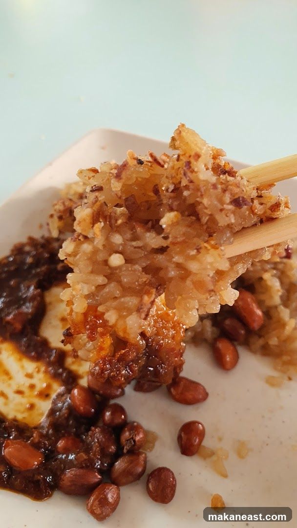 Close-up of Sticky Rice Dish with Peanuts